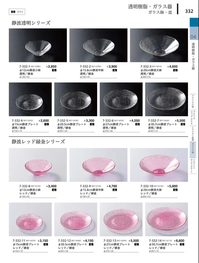 ガラス小物 ページ332