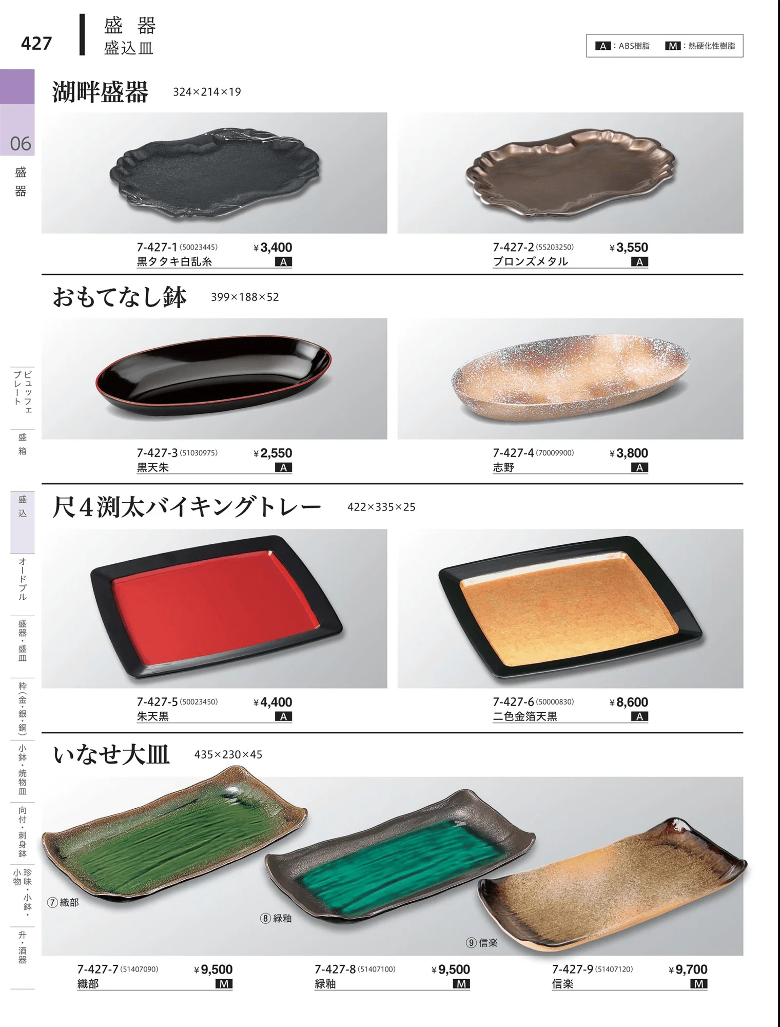 やすらぎvol.34・ページ番号427・盛込・盛込皿（大皿）