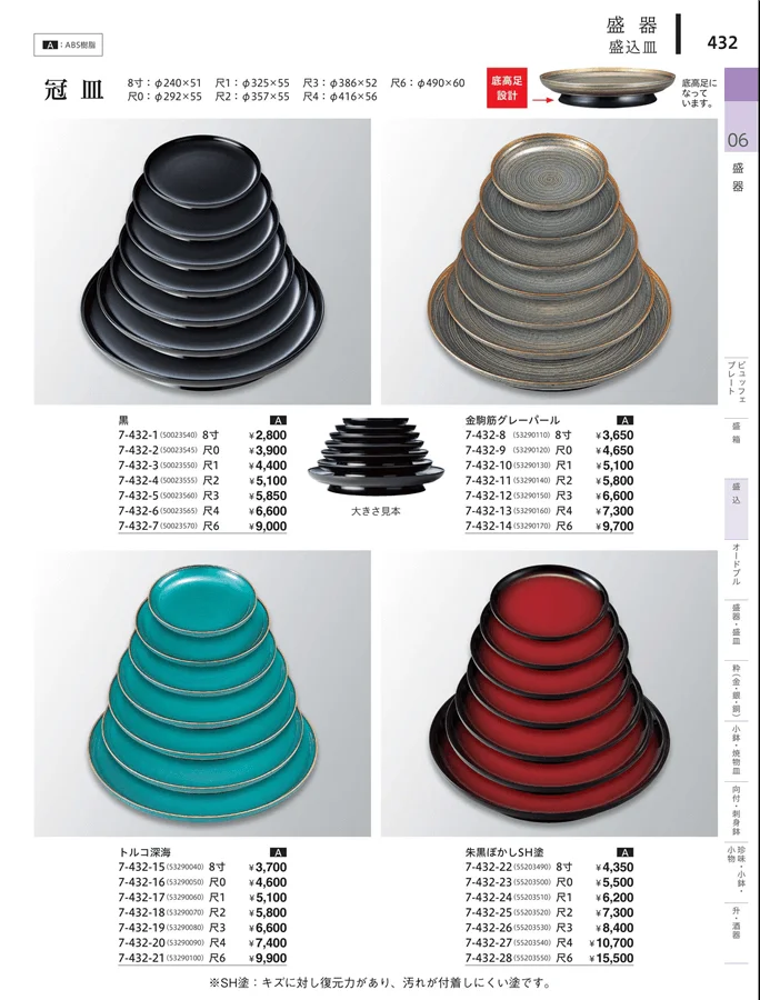 盛込・盛込皿（大皿） ページ432