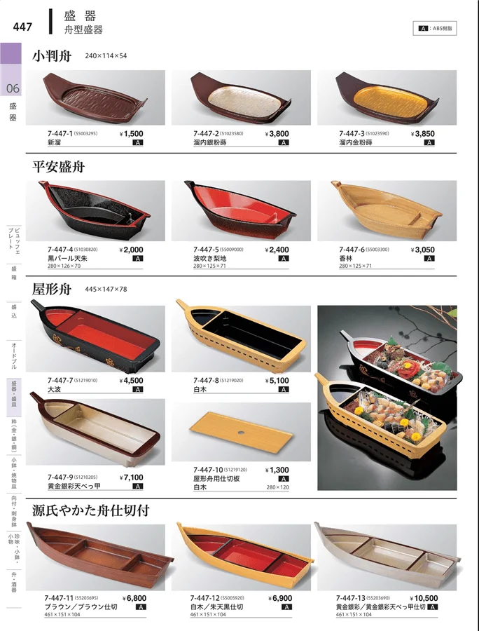 角鉢盛器 ページ447