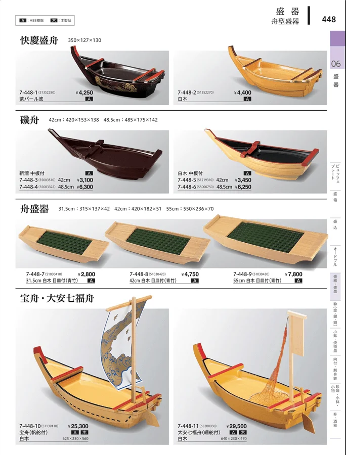 角鉢盛器 ページ448