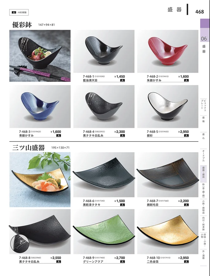 変型盛鉢（一人用） ページ468