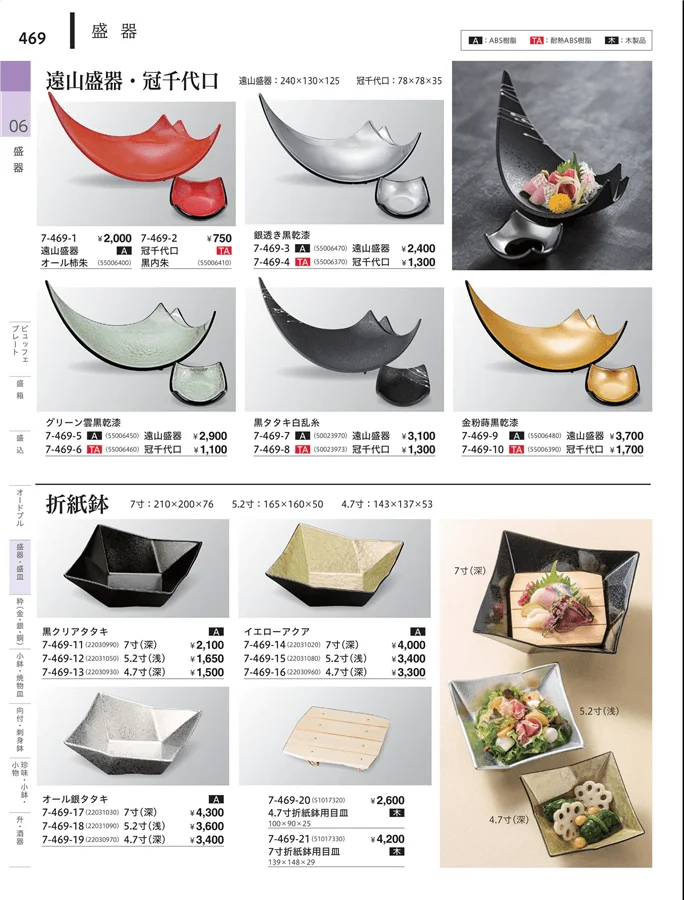 変型盛鉢（一人用） ページ469