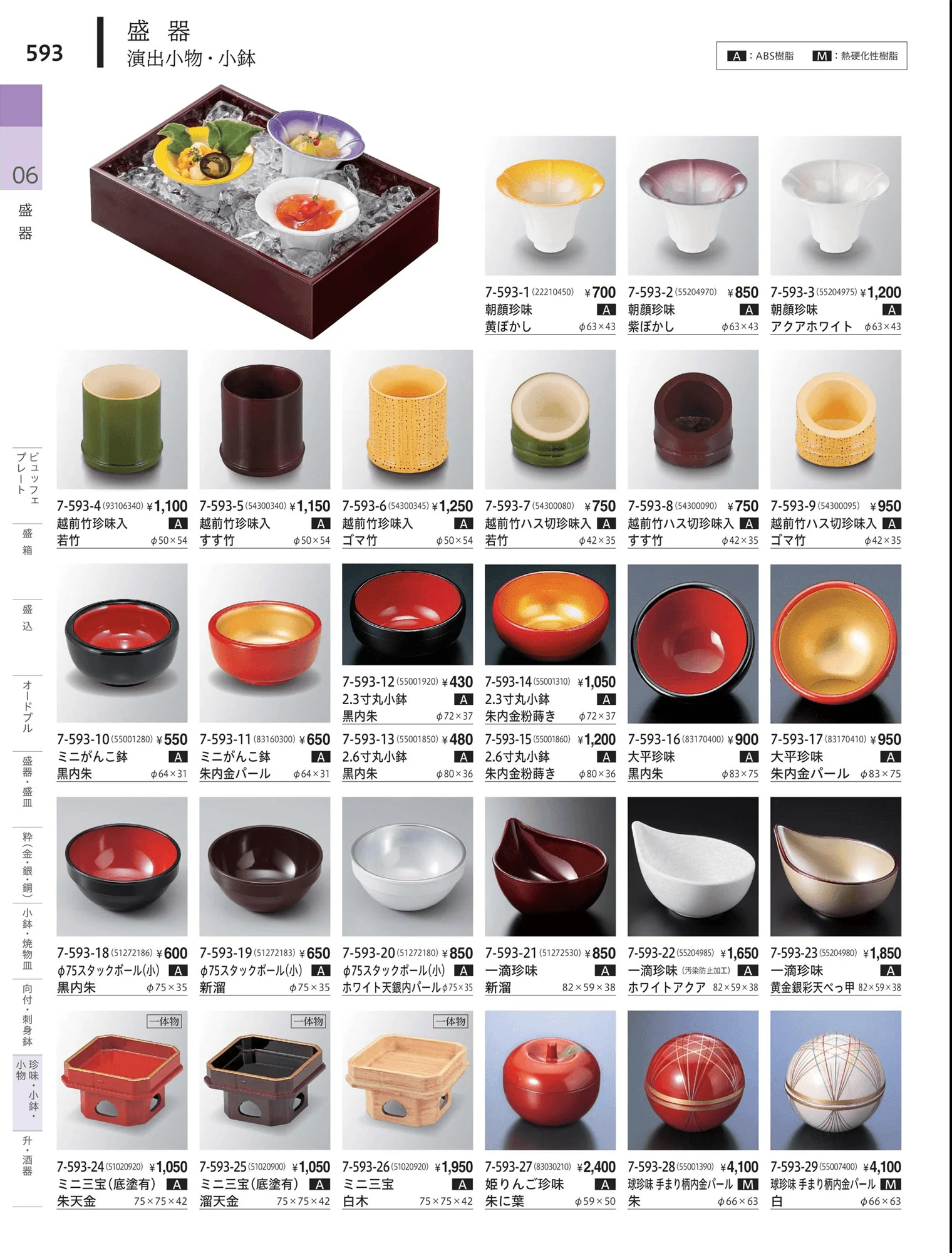 やすらぎvol.34・ページ番号593・珍味（樹脂）