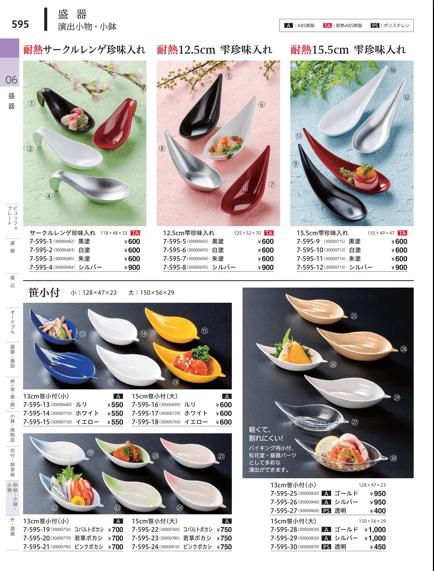 やすらぎvol.34・ページ番号595・珍味（樹脂）