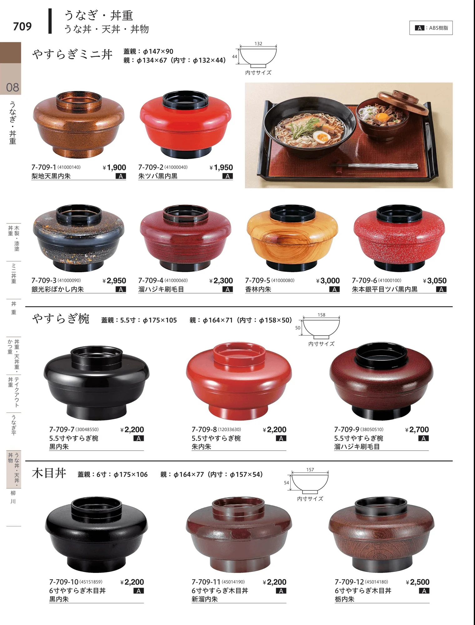 やすらぎvol.34・ページ番号709・うな丼・天丼・丼物