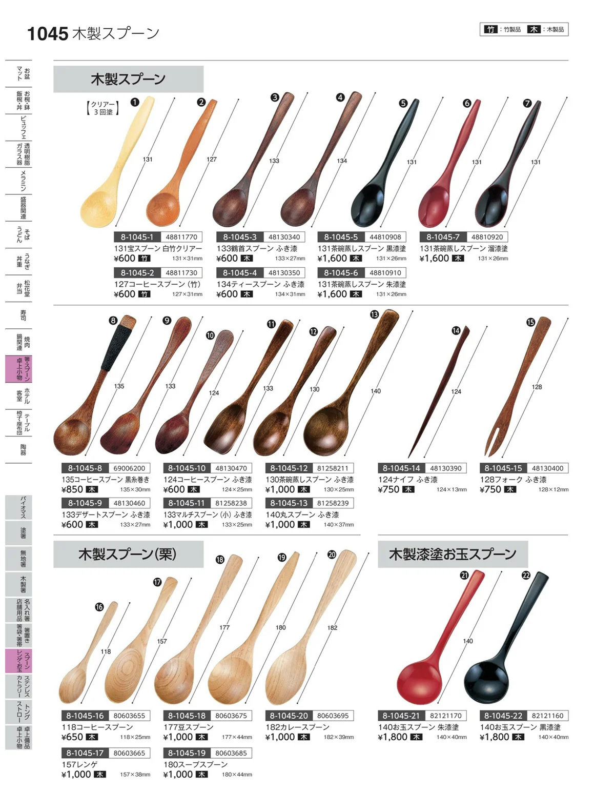 やすらぎvol.35・ページ番号1045・スプーン・レンゲ・お玉