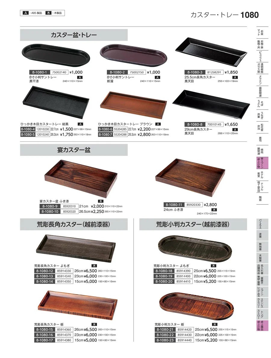 卓上備品・卓上小物 ページ1080