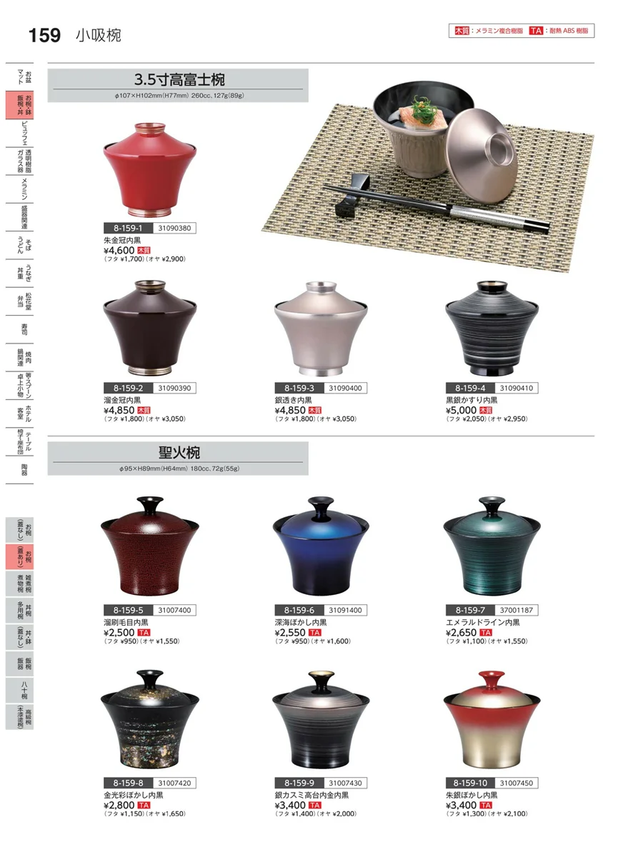 お椀（蓋あり） ページ159