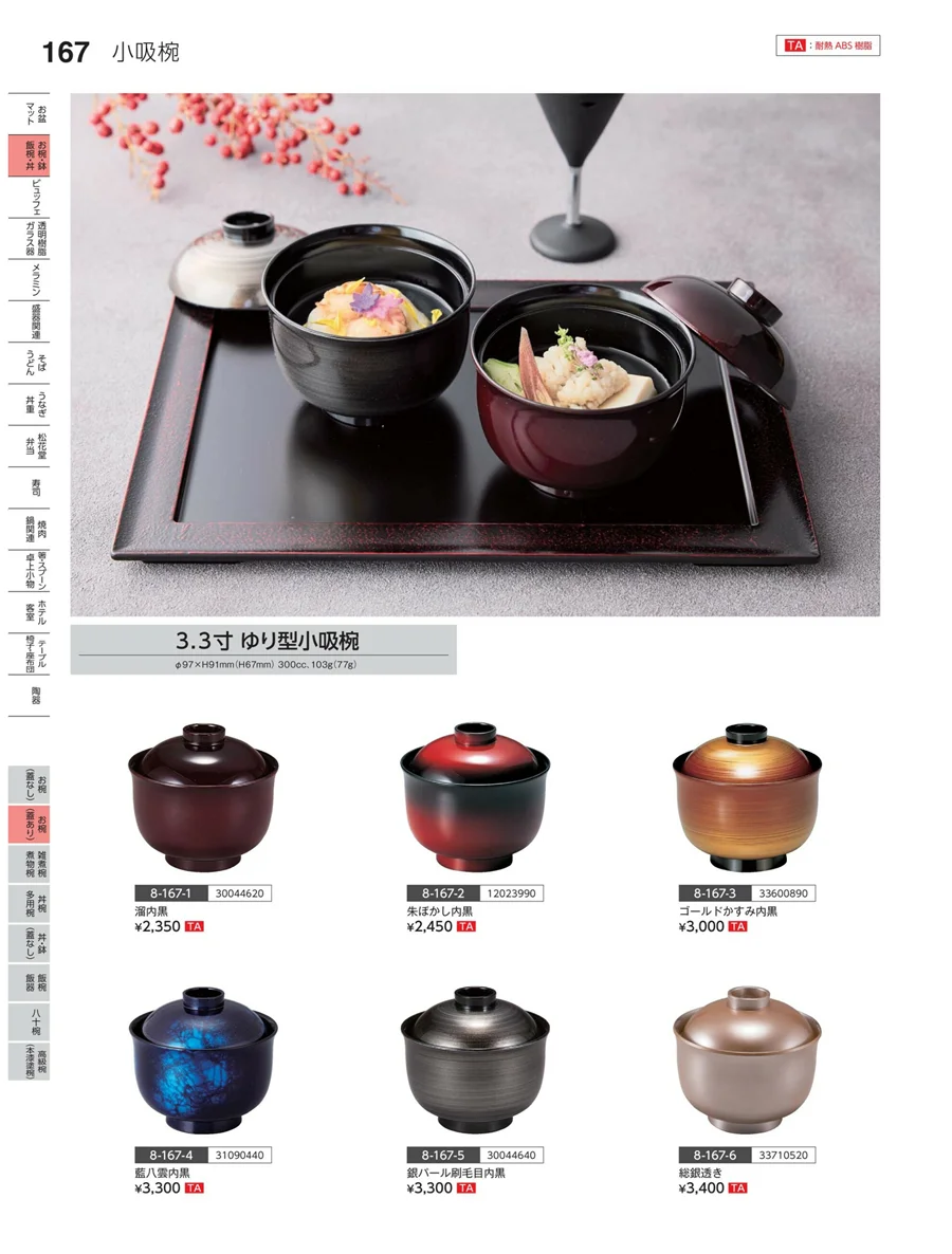 お椀（蓋あり） ページ167