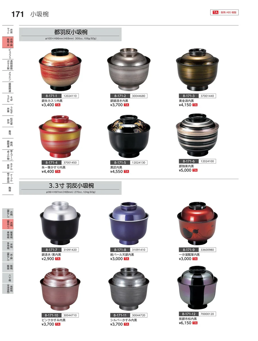 お椀（蓋あり） ページ171