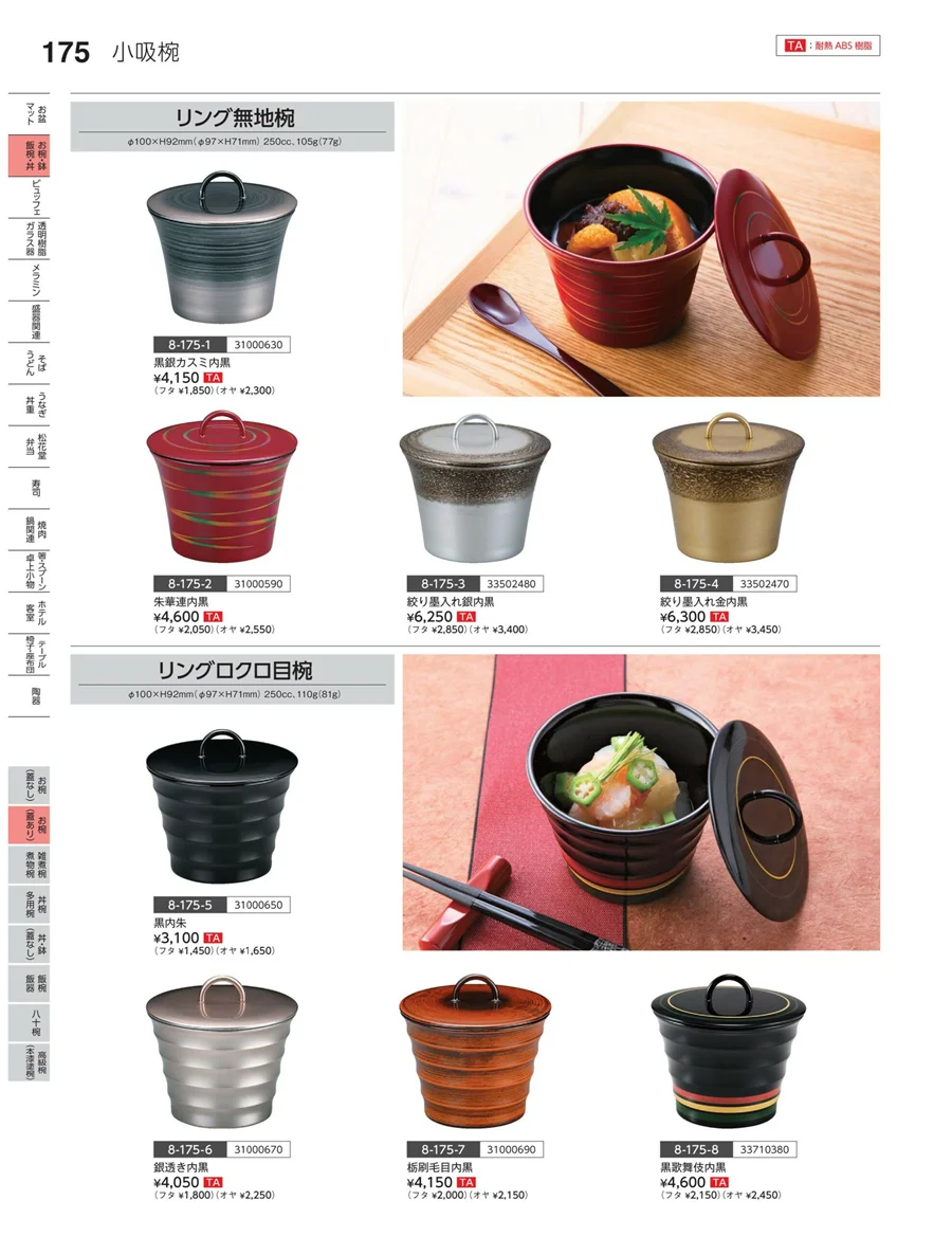 お椀（蓋あり） ページ175