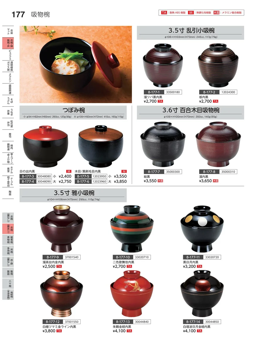 お椀（蓋あり） ページ177