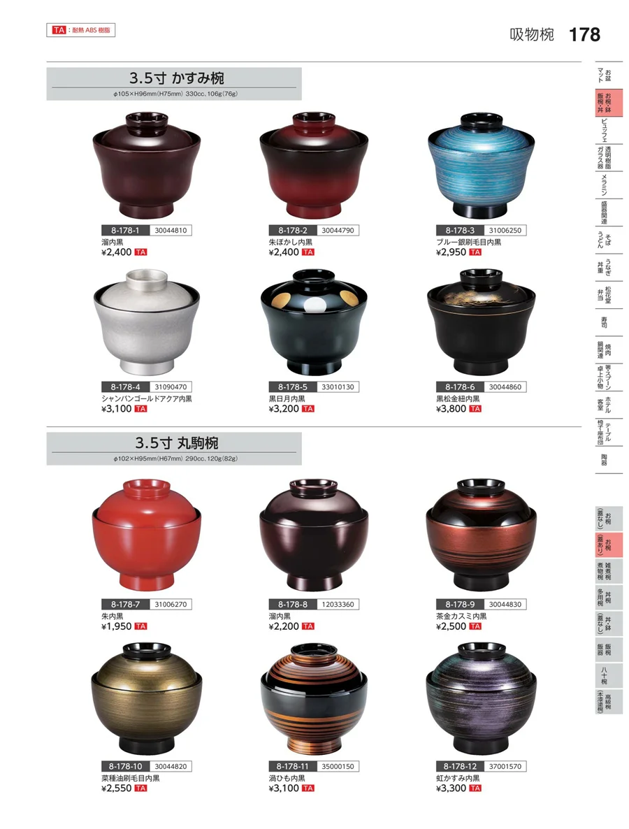 お椀（蓋あり） ページ178