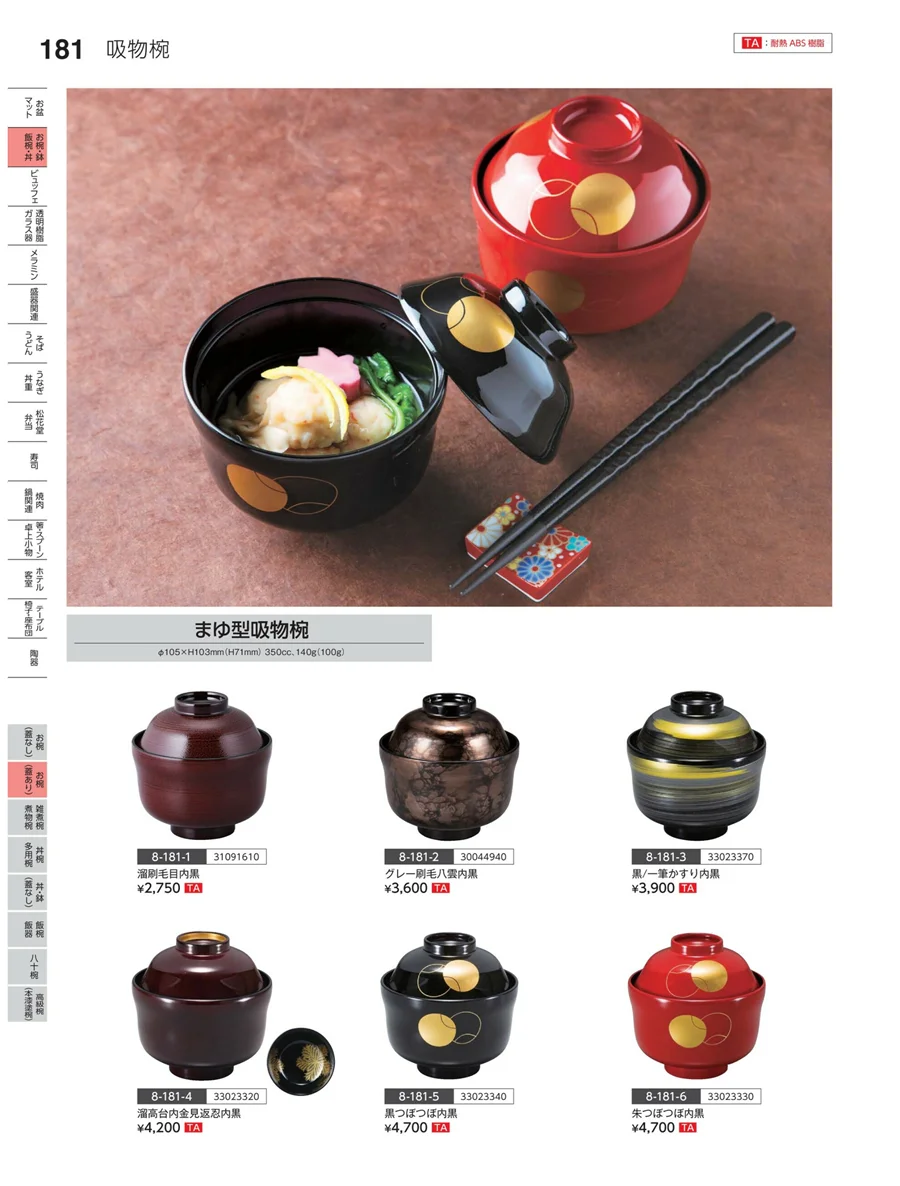 お椀（蓋あり） ページ181