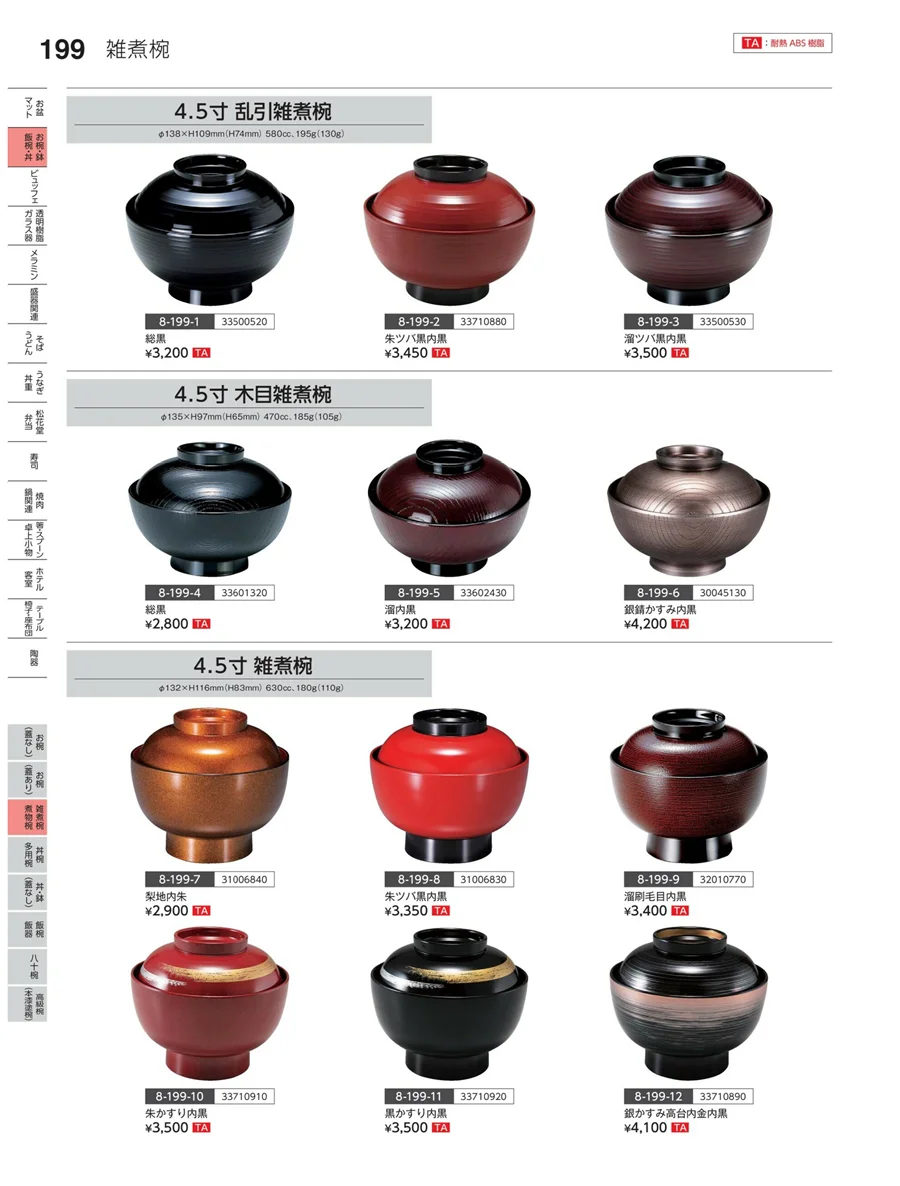 雑煮椀・煮物椀 ページ199