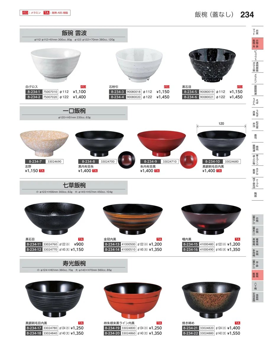 麺鉢・麺器 ページ234