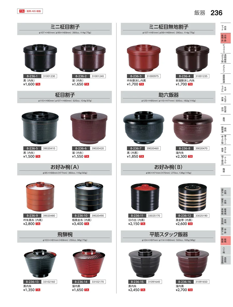 麺鉢・麺器 ページ236