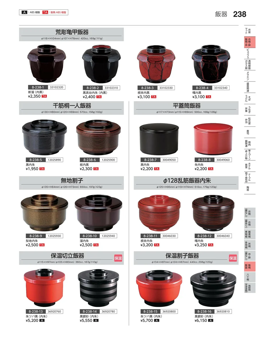 麺鉢・麺器 ページ238
