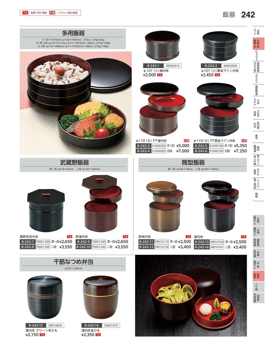 麺鉢・麺器 ページ242