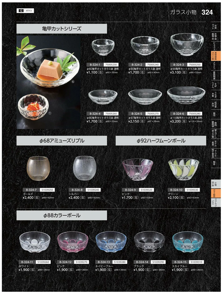 ガラス製品 ページ324