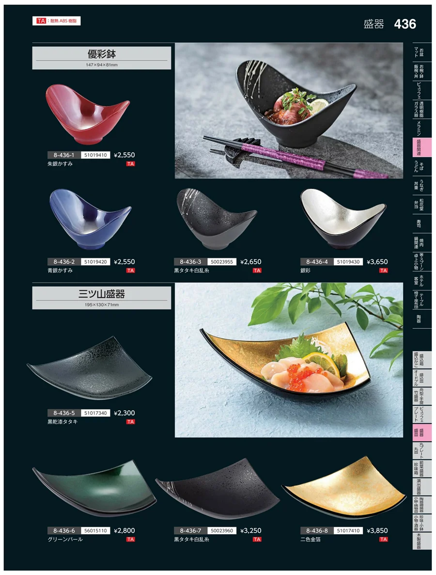 盛器・籠皿 ページ436
