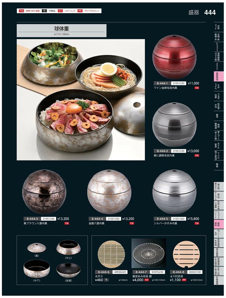 盛器・籠皿 ページ444