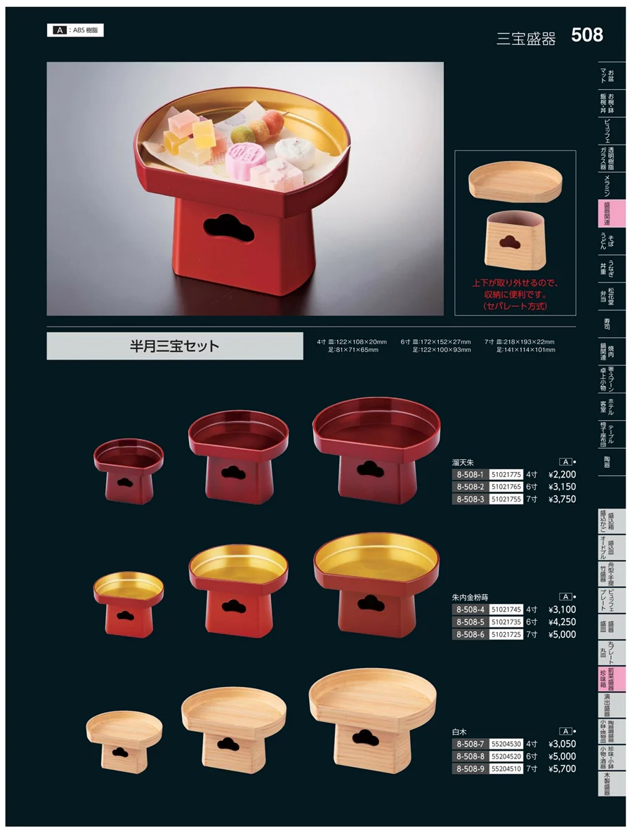 前菜盛皿・珍味鉢 ページ508