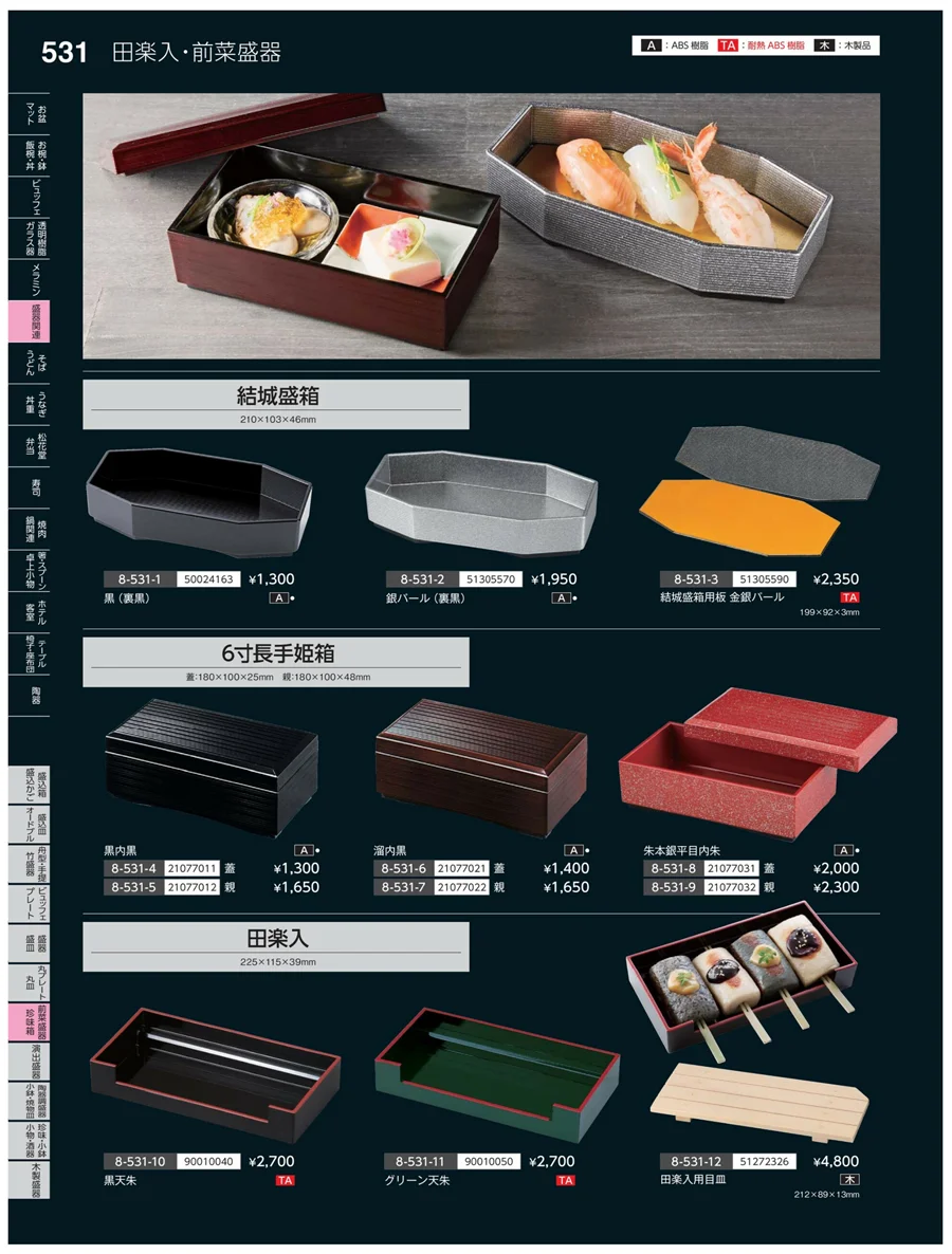 前菜盛皿・珍味鉢 ページ531