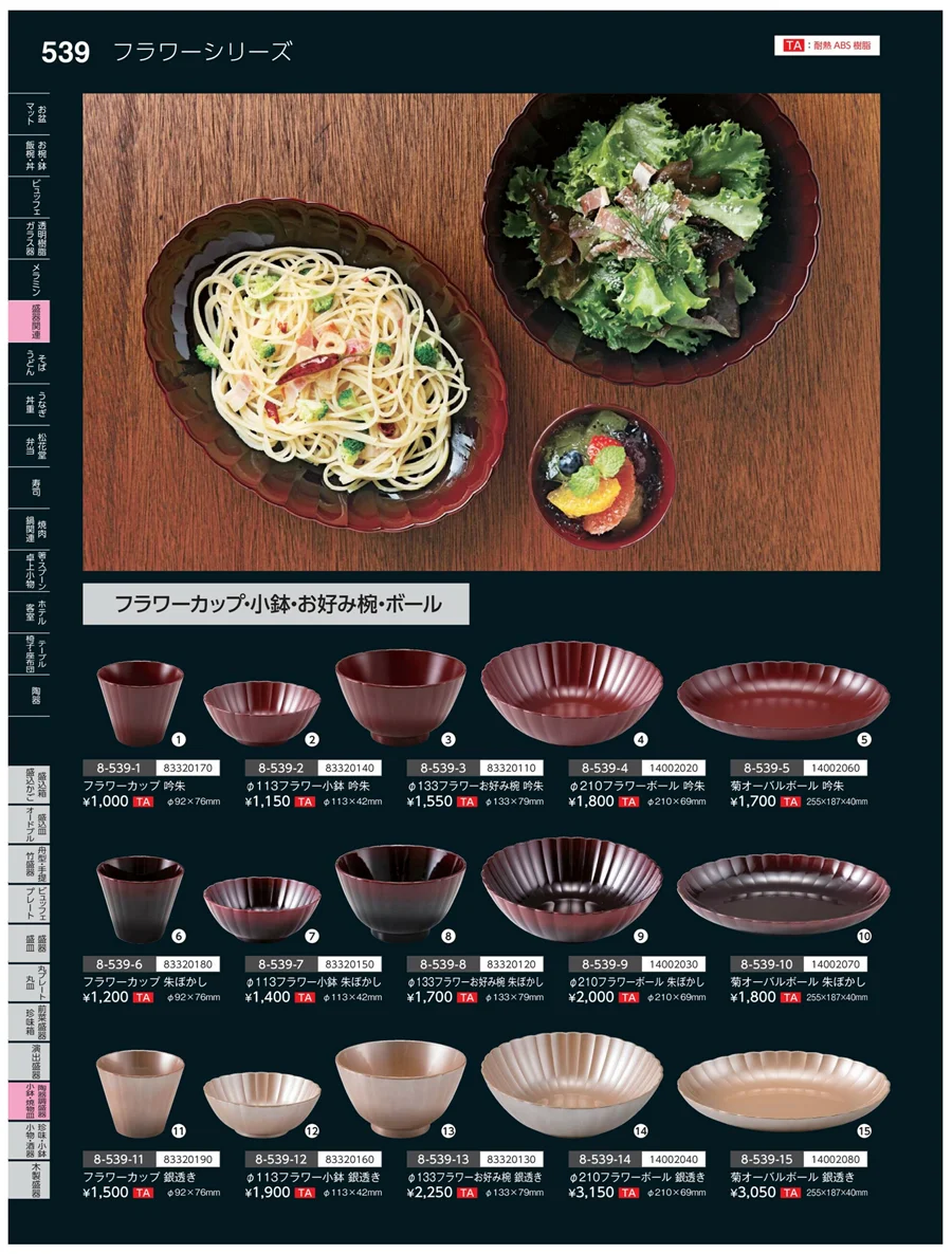 陶珍盛器・小鉢・焼物皿 ページ539