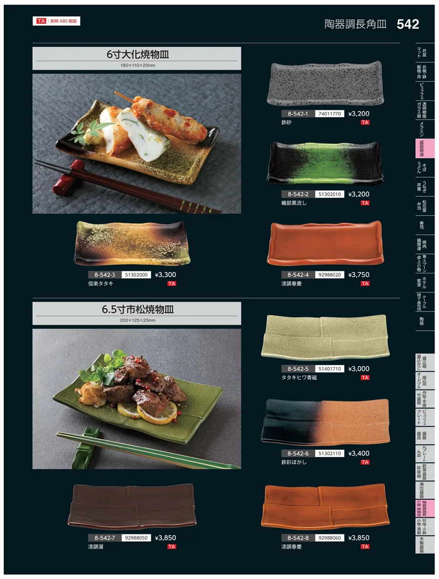 陶珍盛器・小鉢・焼物皿 ページ542