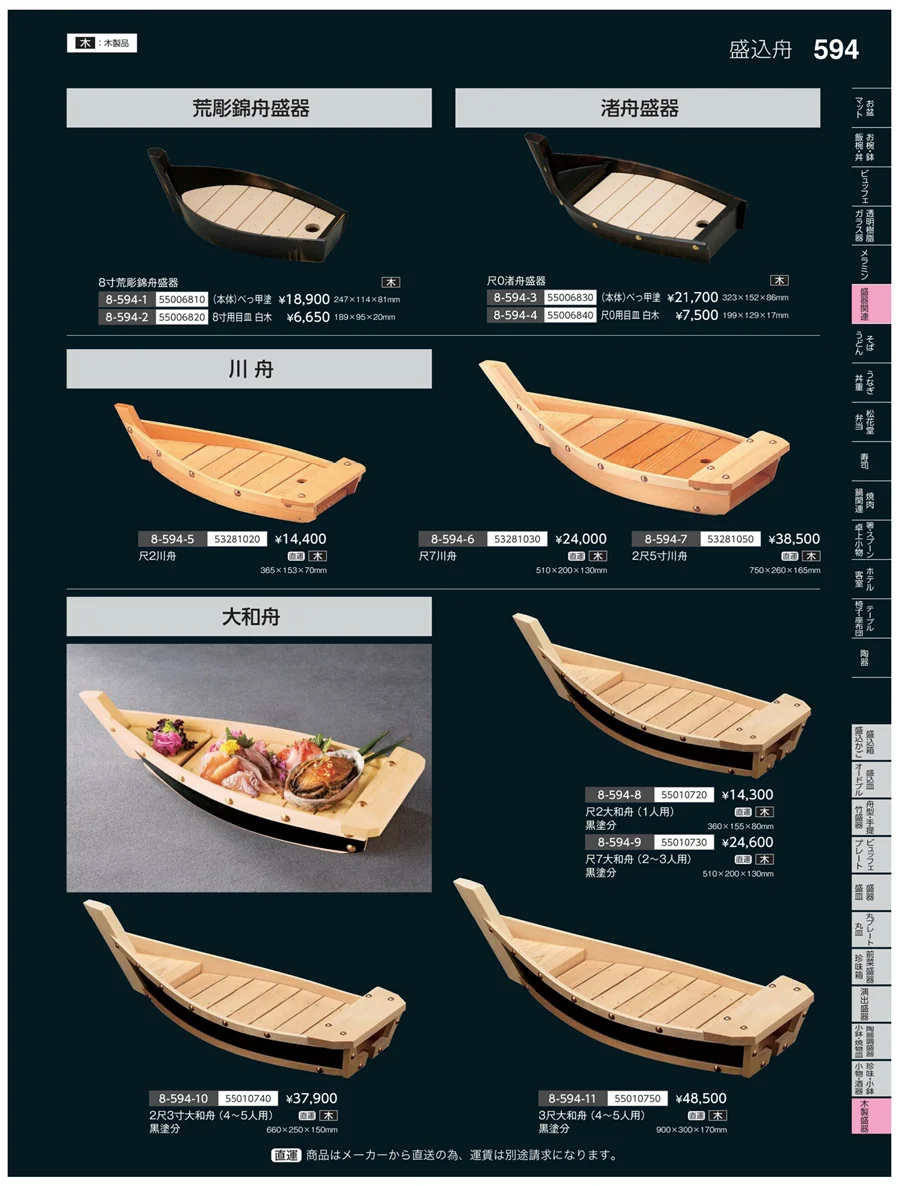 木製盛器 ページ594