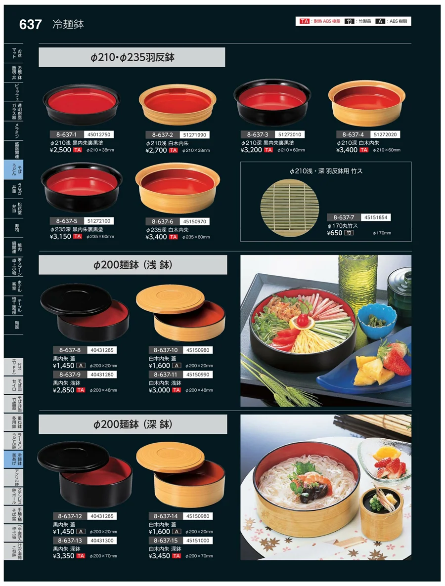 冷麺鉢・盛鉢 ページ637