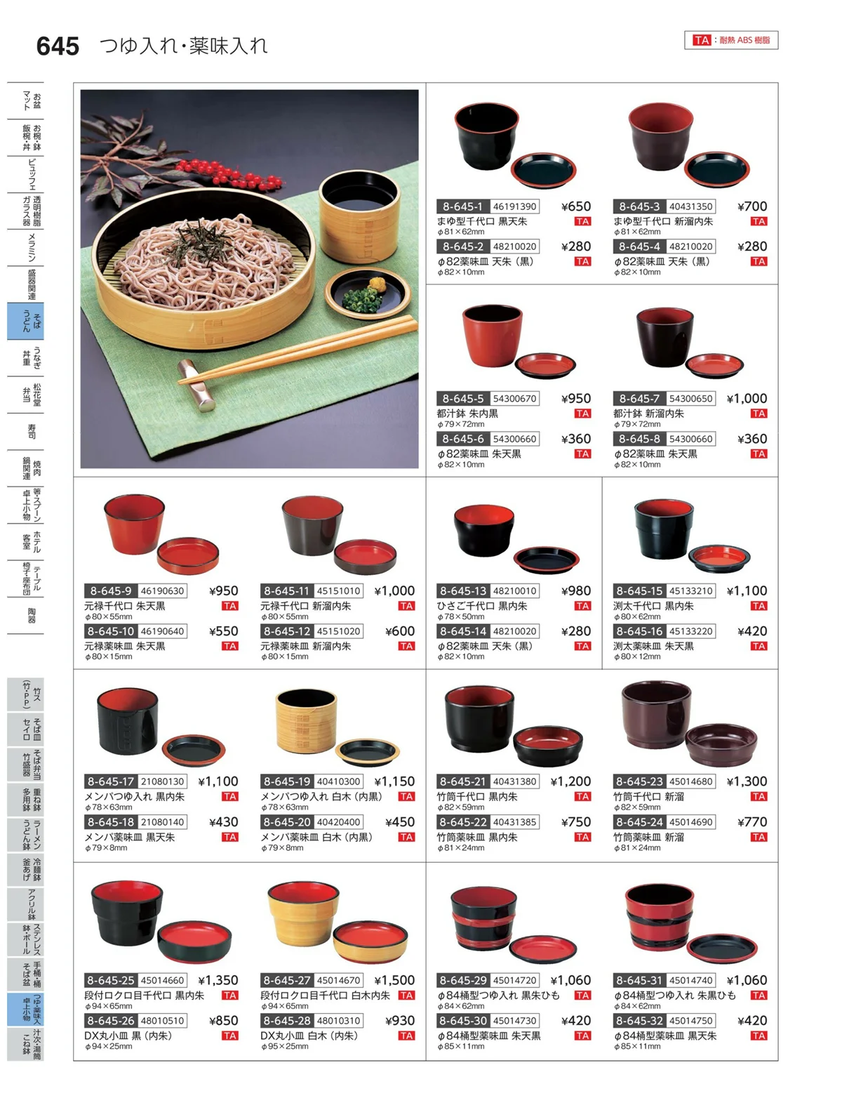 やすらぎvol.35・ページ番号645・つゆ・薬味入・卓上小物