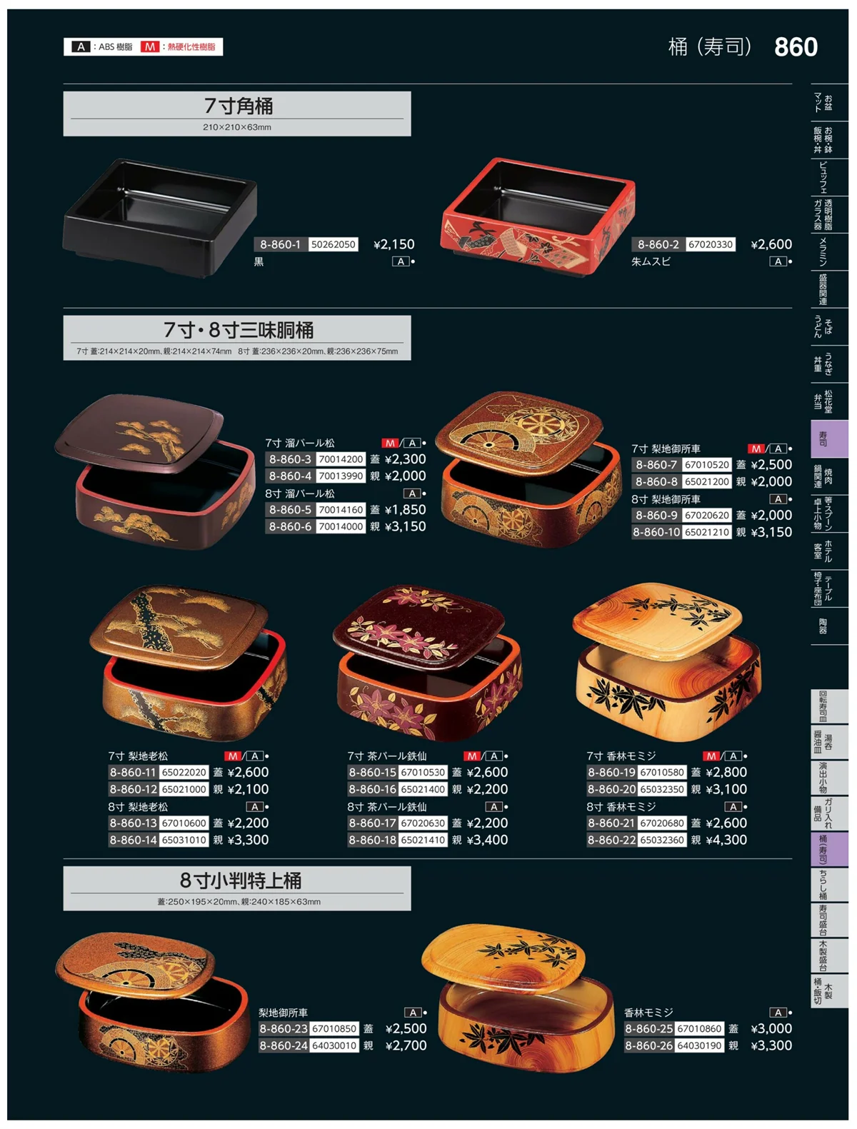 やすらぎvol.35・ページ番号860・寿司桶