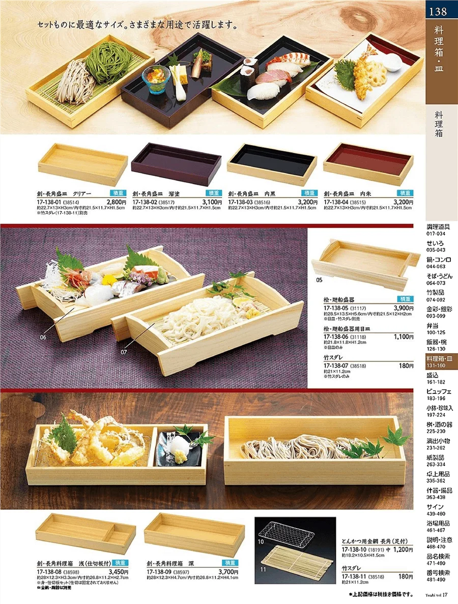 用美vol.17・ページ番号138・料理箱