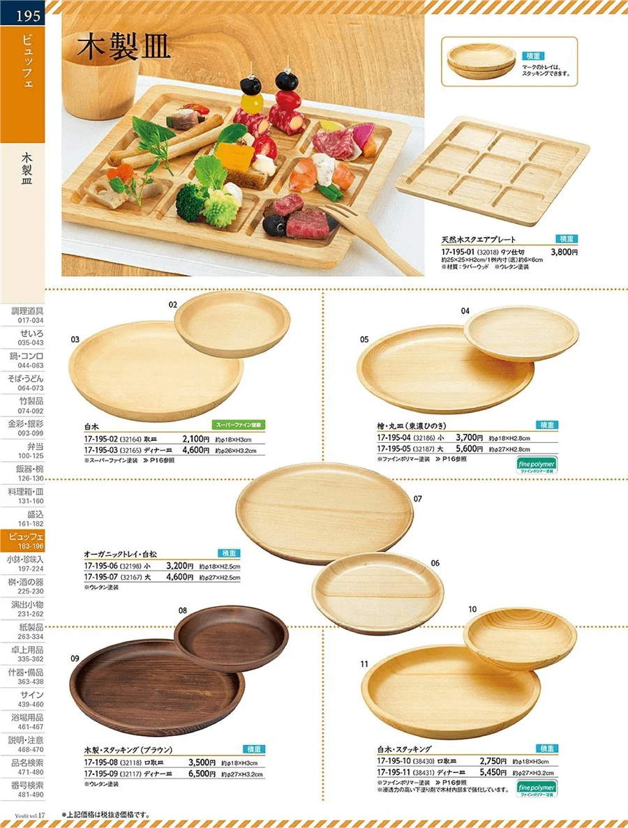 木製皿 ページ195