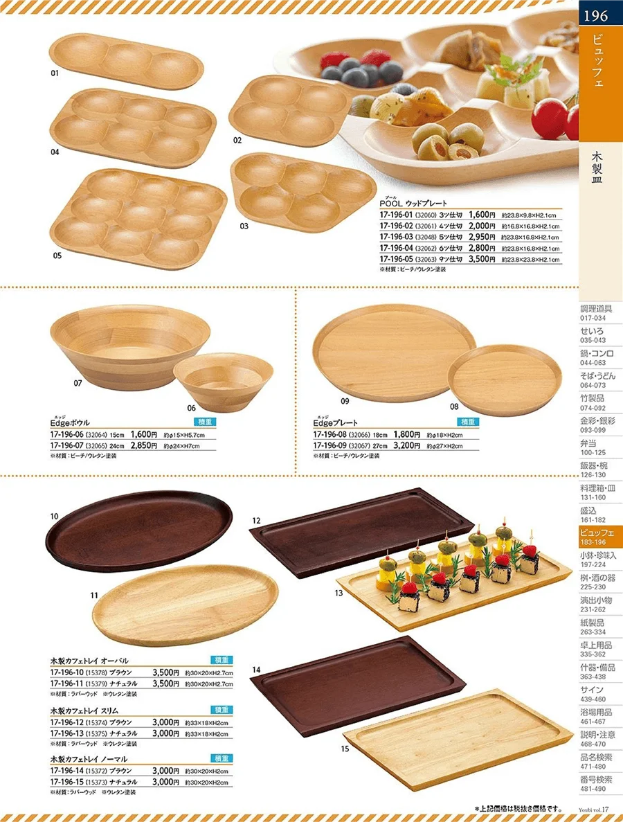 用美vol.17・ページ番号196・木製皿