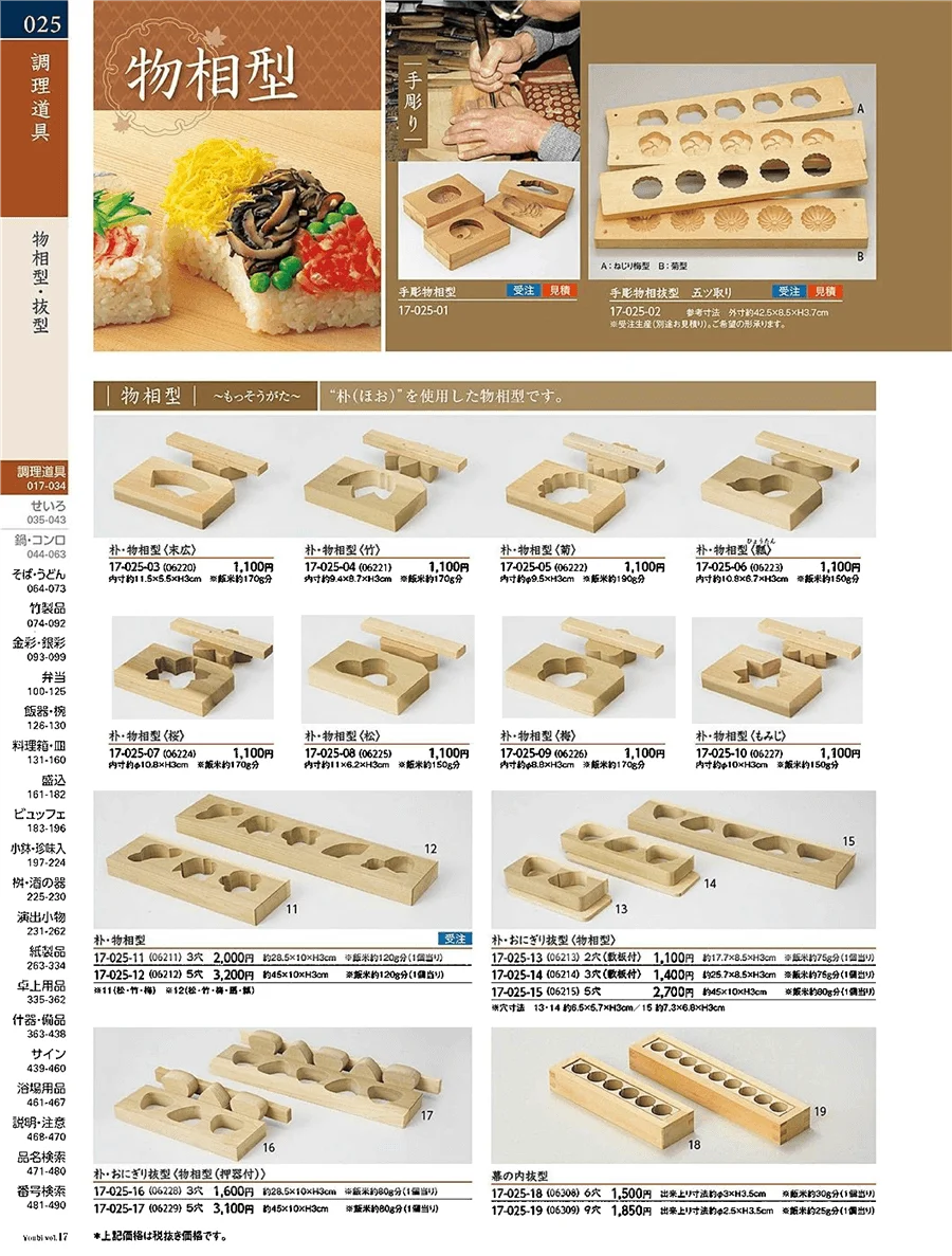 用美vol.17・ページ番号25・抜板類・麺台・麺切