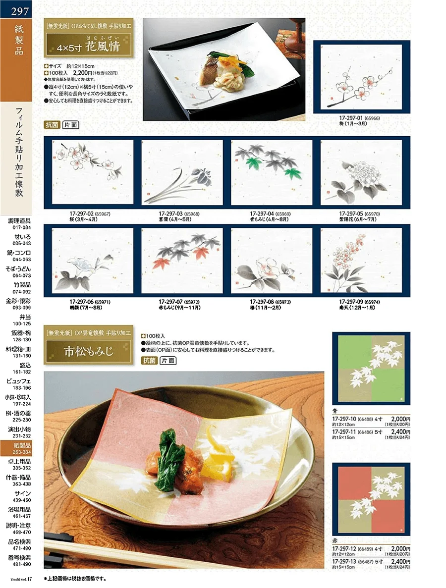フィルム加工敷紙 ページ297
