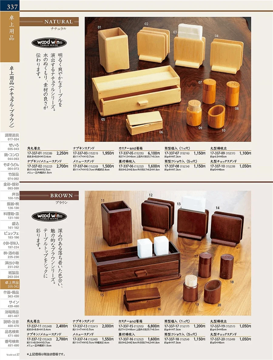 用美vol.17・ページ番号337・卓上用品