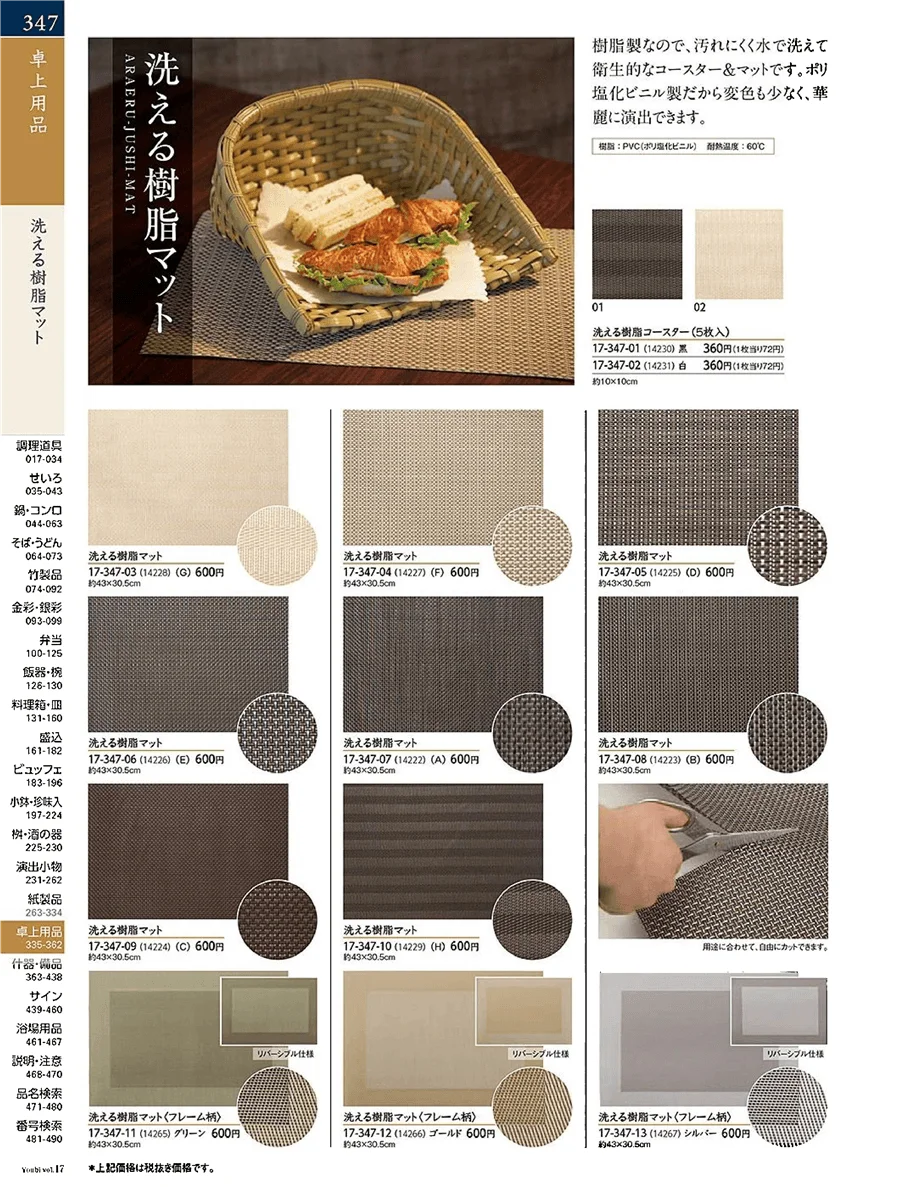 洗える樹脂マット ページ347