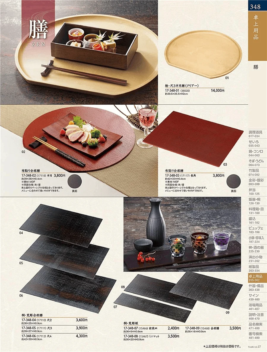 用美vol.17・ページ番号348・膳・盆