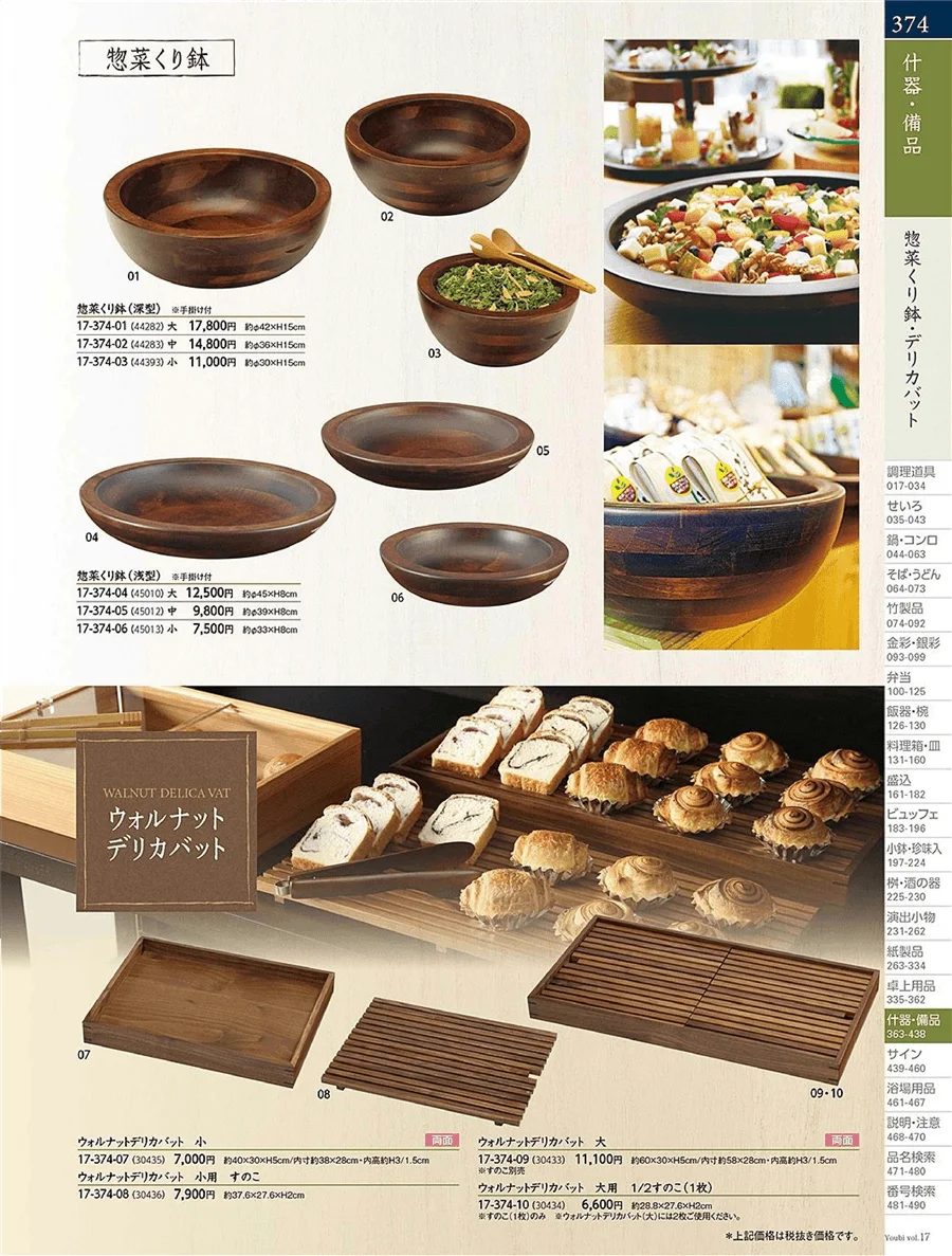 用美vol.17・ページ番号374・控菜くり鉢