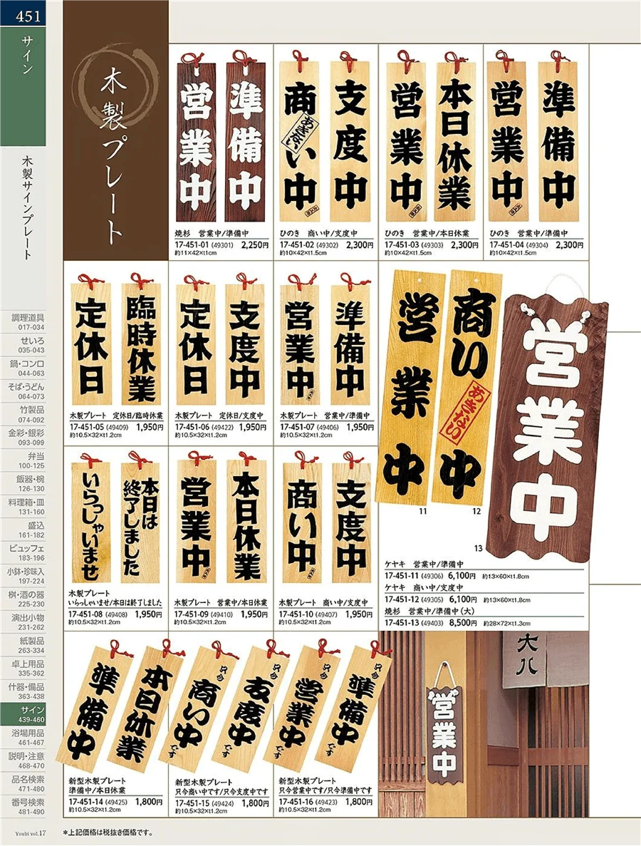 用美vol.17・ページ番号451・サインプレート