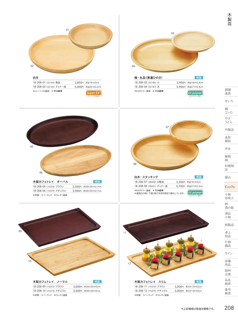 木製皿 ページ208