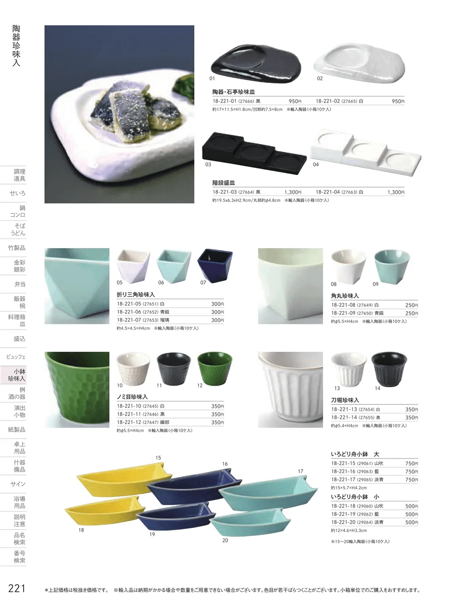 陶器珍味入 ページ221