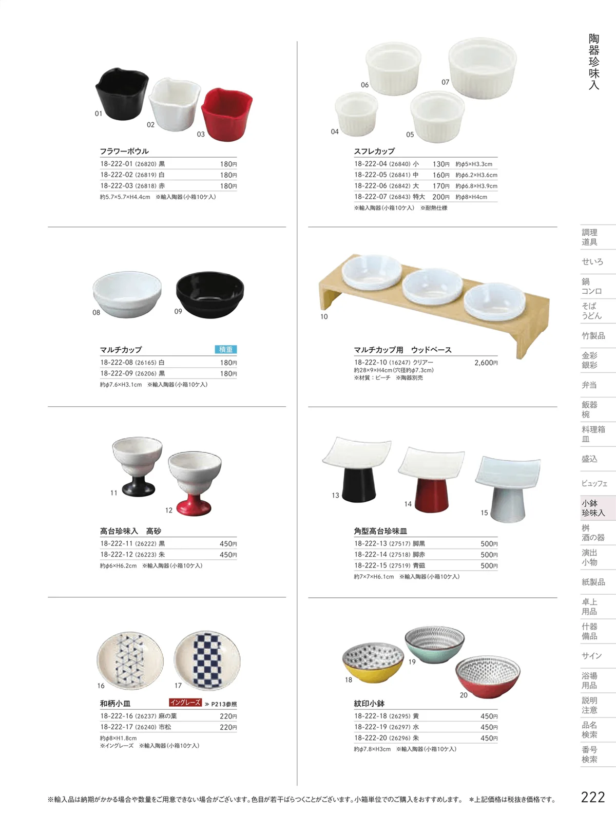 用美vol.18・ページ番号222・陶器珍味入