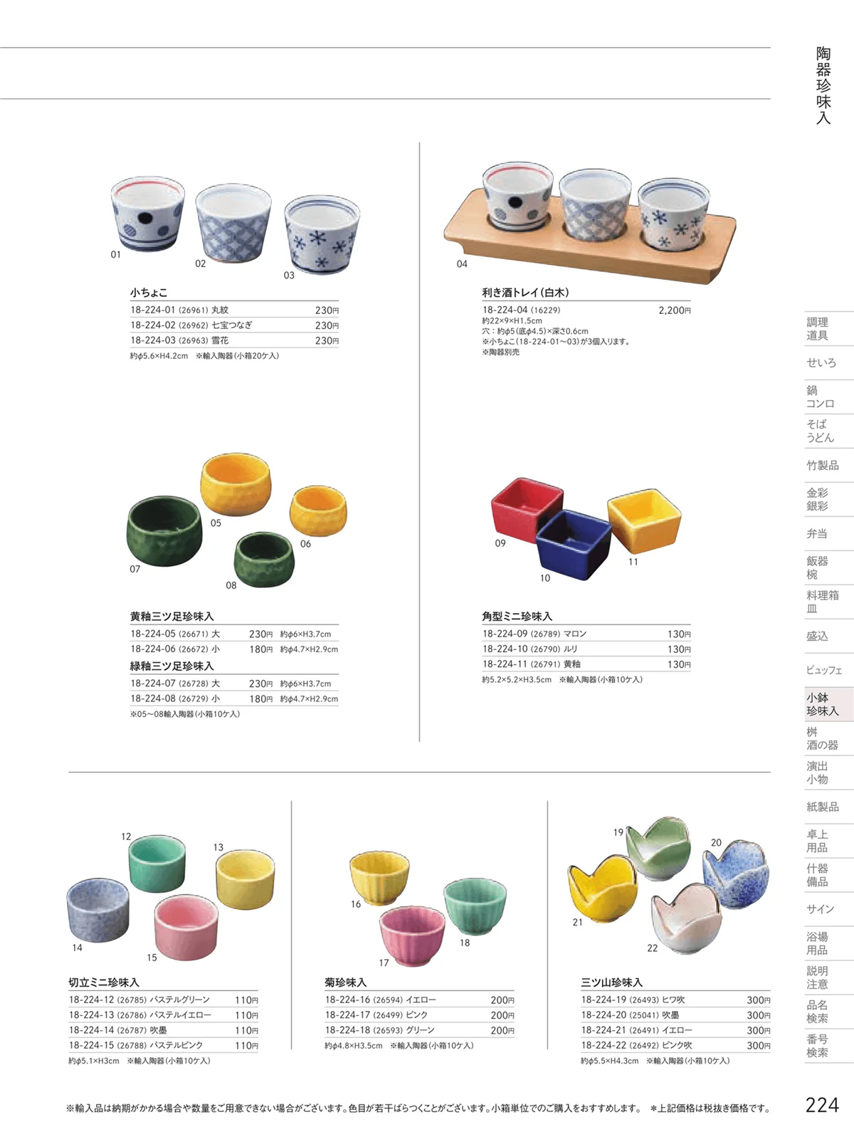 用美vol.18・ページ番号224・陶器珍味入