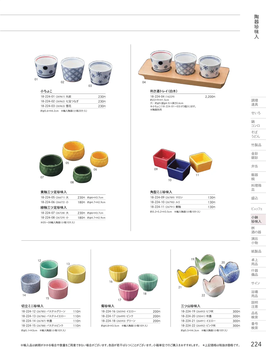 陶器珍味入 ページ224